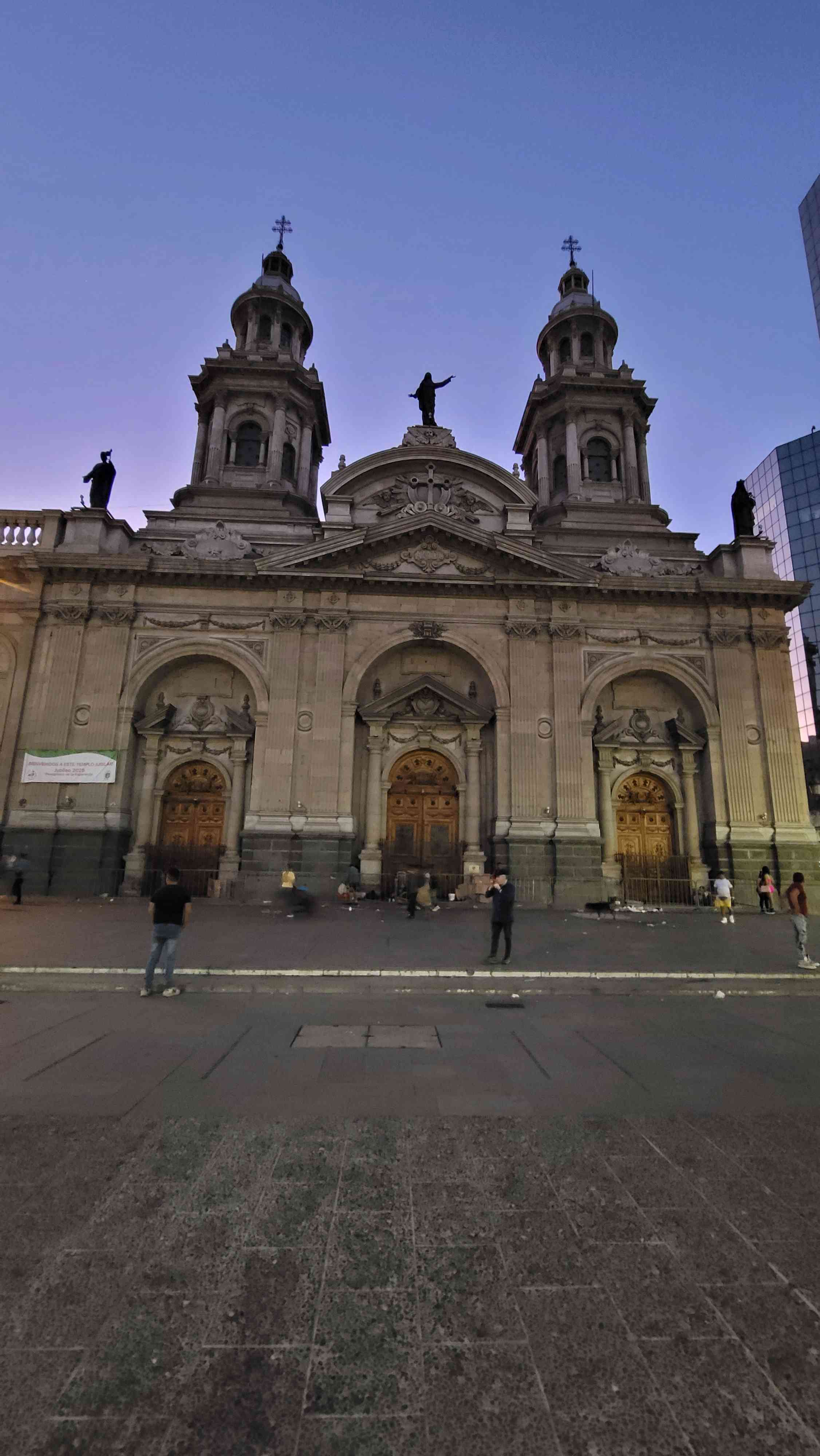 Plaza de Armas de Santiago Chile at the night
