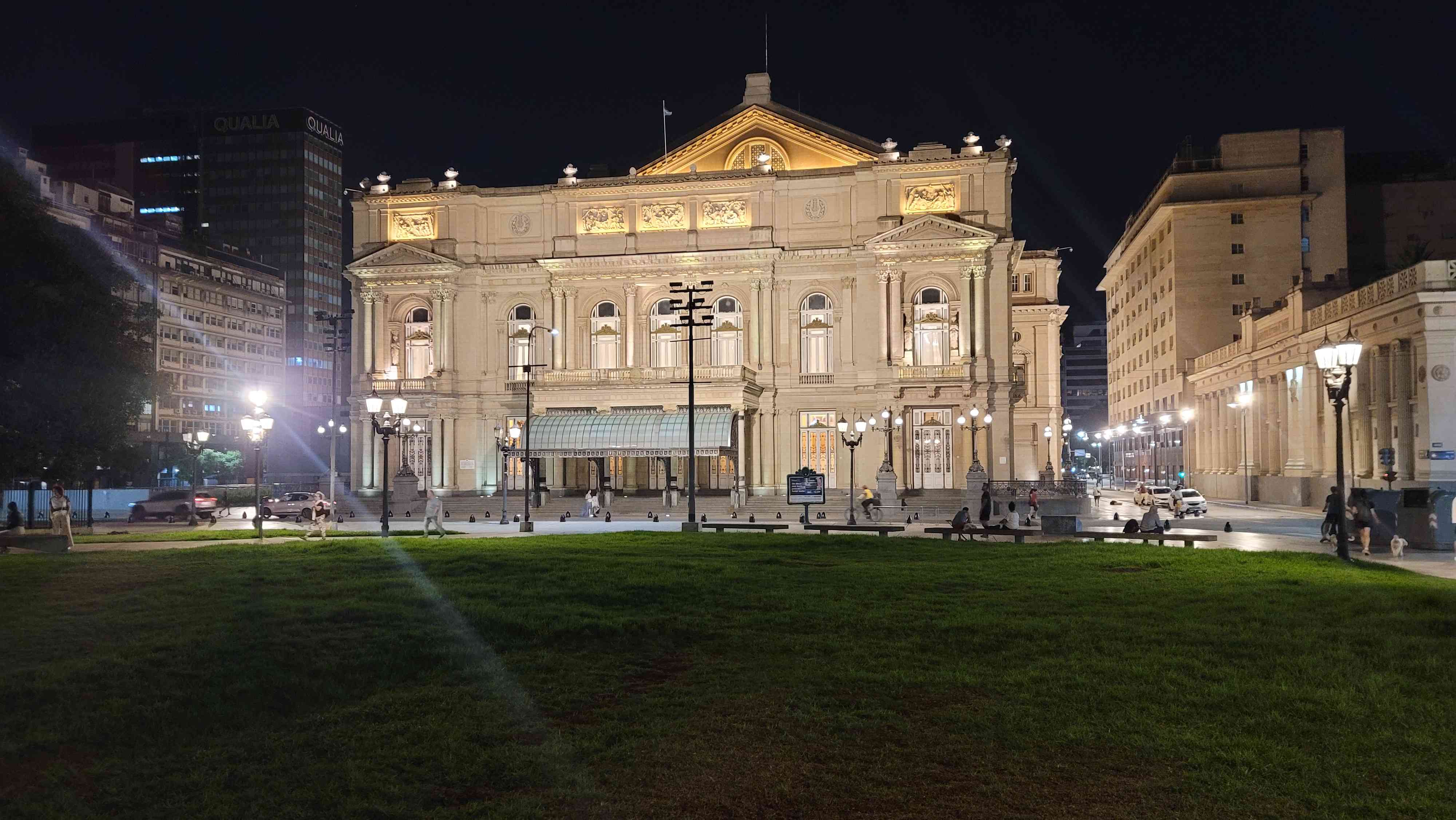The Teatro Coln in Buenos Aires at the night is one of the worlds most renowned opera houses